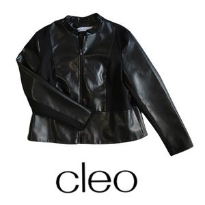 Women’s Cleo Faux Leather Jacket Size Large
